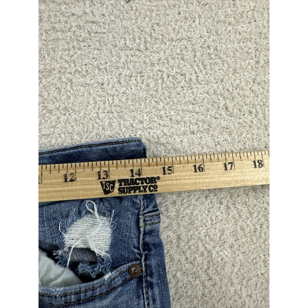 American Eagle Jeans Men 29x34 (28x32) Blue Athletic Skinny Distressed Whiskers - Picture 10 of 14